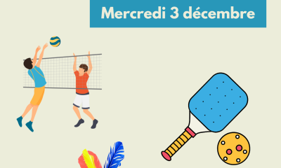 Bleu rouge jaune Illustration Tournoi beach-volley Affiche